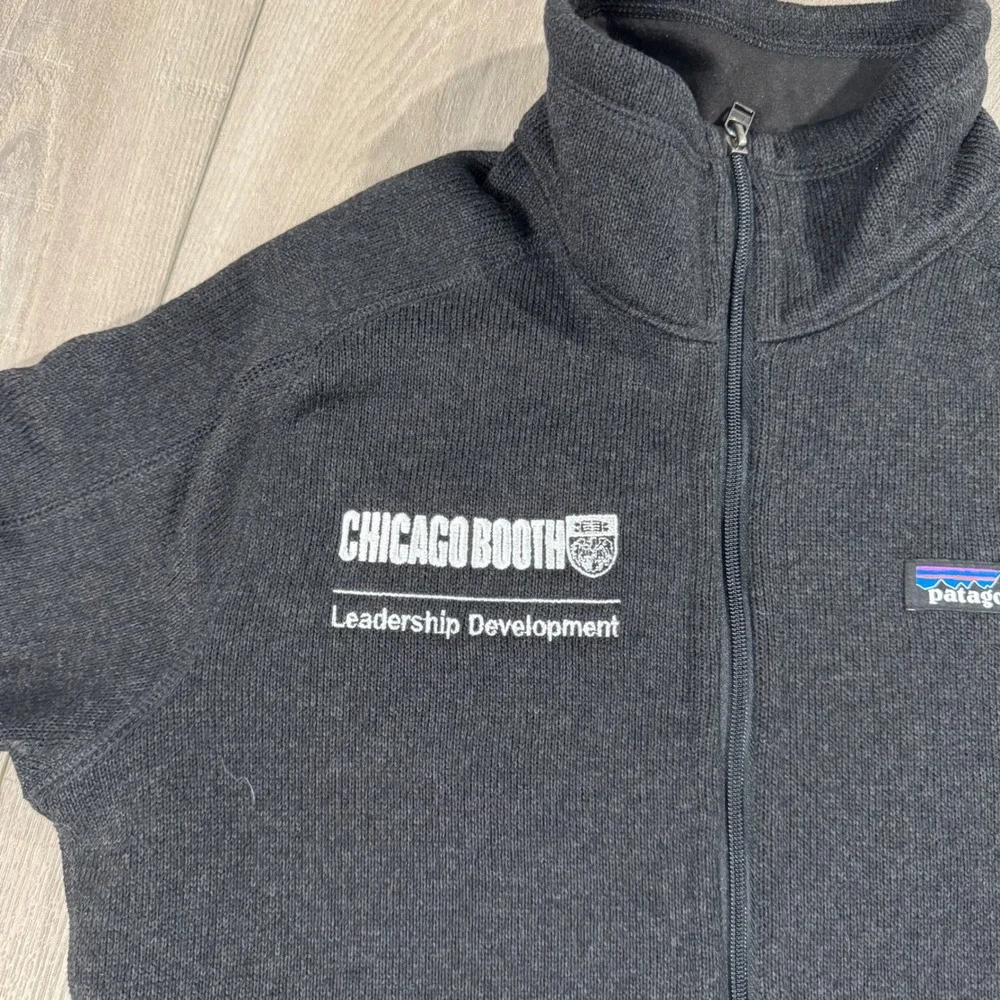 Patagonia Better Sweater Jacket Mens S Black Chicago Booth Full Zip Fleece